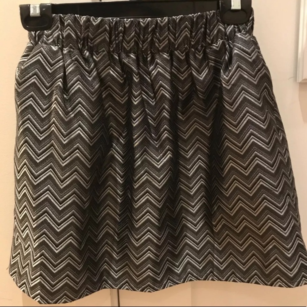 NWT Pim + Larkin metallic skirt w side pockets